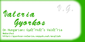 valeria gyorkos business card